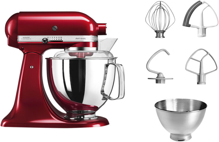 KitchenAid Artisan røremaskine 4,8 l – inkl. ekstra tilbehør Red metallic