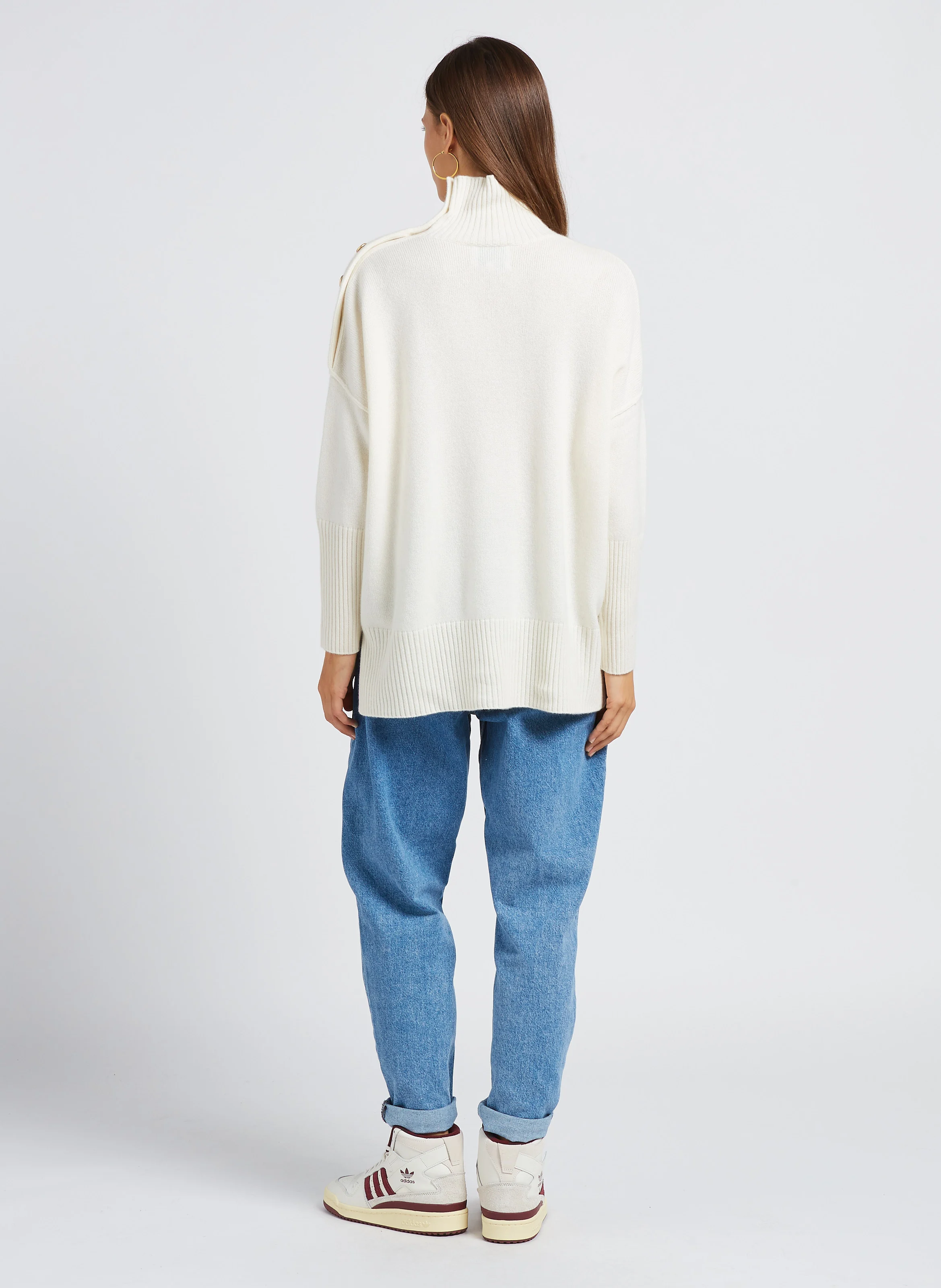 PINKO - Pull à col montant en cachemire | Blanc
