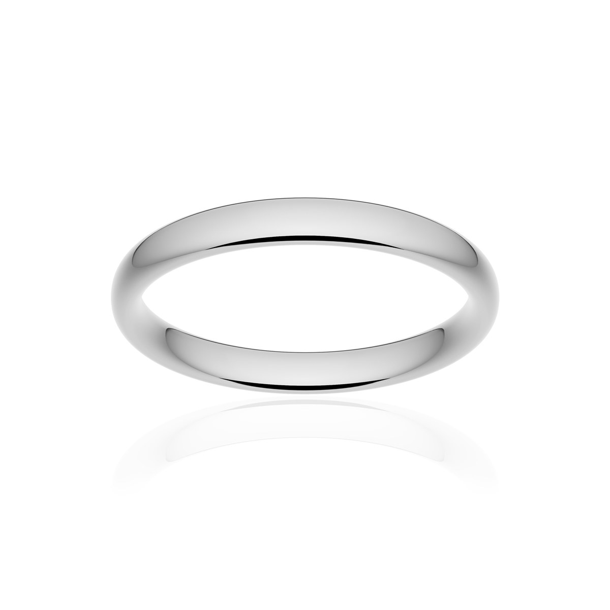 Alliance or 750 blanc poli ruban confort 3mm