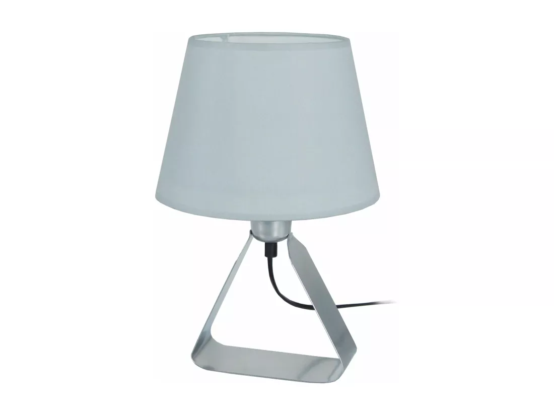 Lampe de chevet triangle métal aluminium 29 cm.