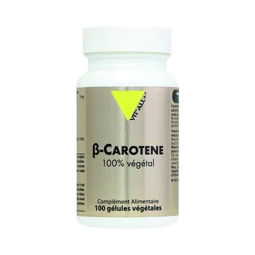 Bêta-Carotène 100% Végétal Vit'all+ - 100 Gélules Végétales