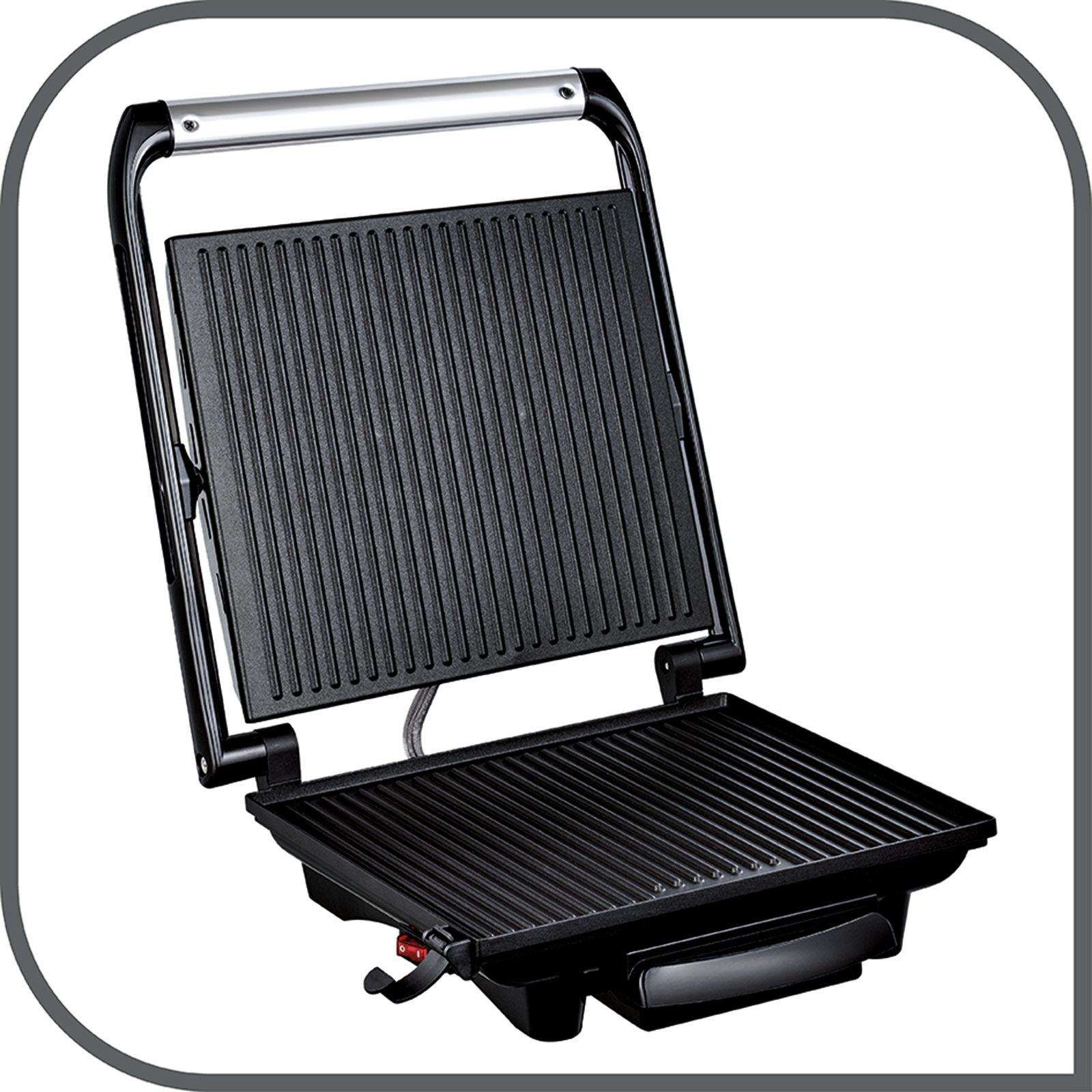 TEFAL Kontaktgrill INICIO GC241D - schwarz-silber