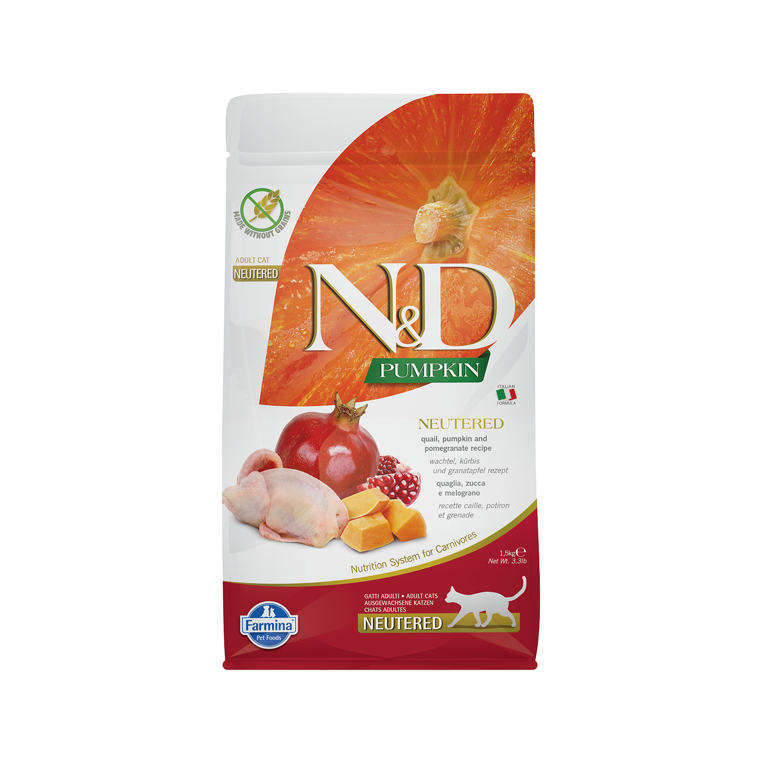 Farmina N&D Pumpkin Neutered Kattenvoer - Quail