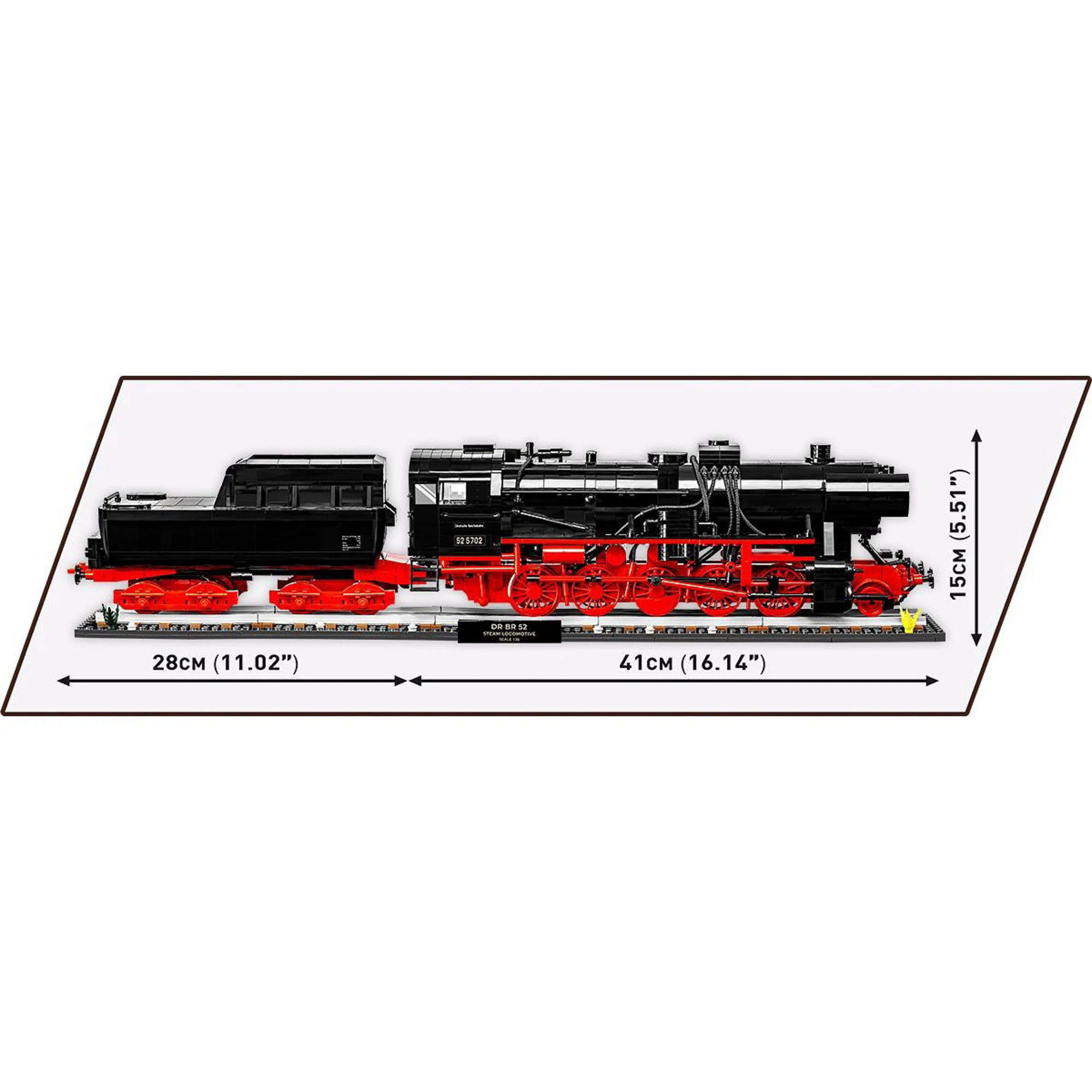 COBI Konstruktionsspielzeug DR BR 52 Steam Locomotive & Railway Semaphore