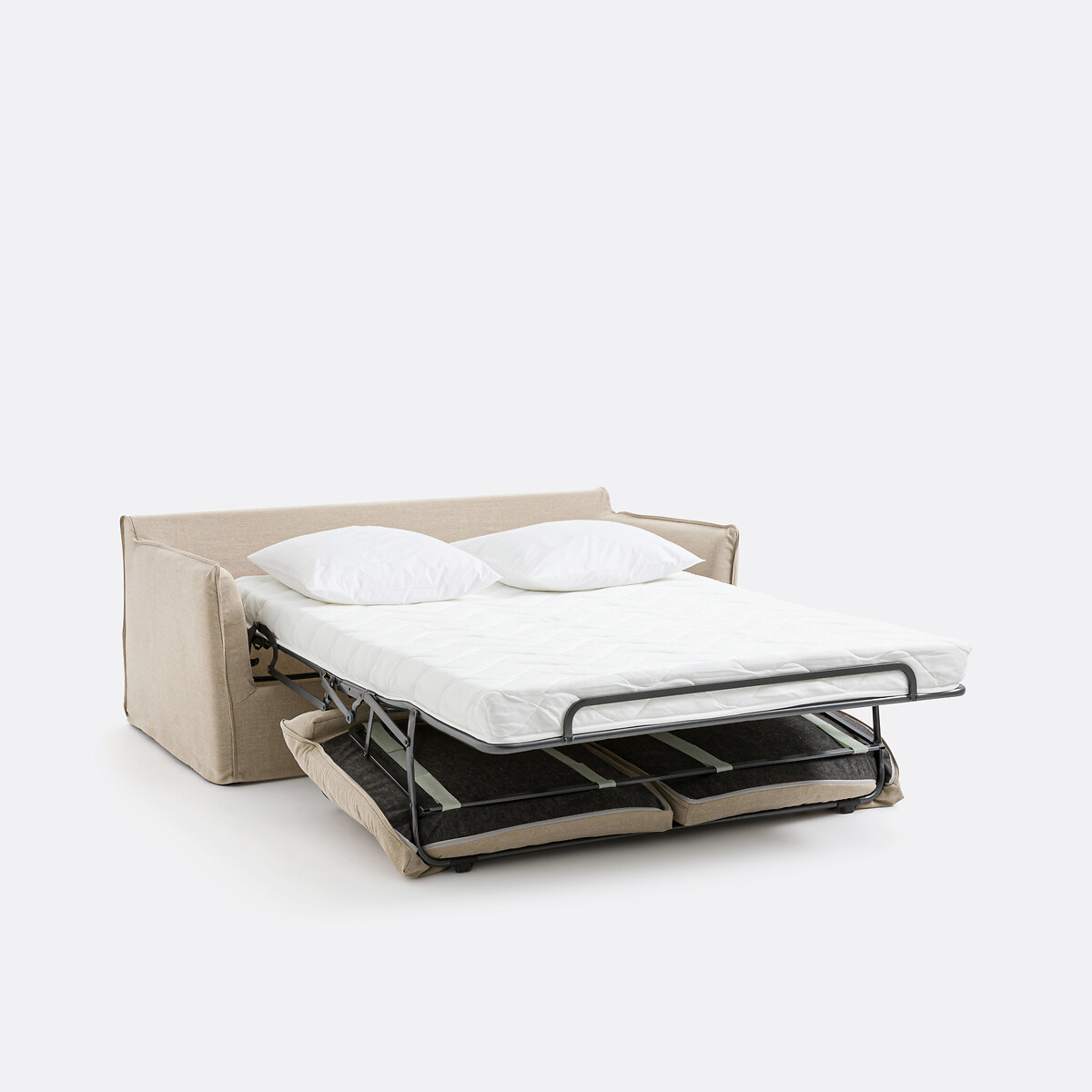 LA REDOUTE INTERIORS<br>Sofá-cama H14 cm em linho grosso, Odna