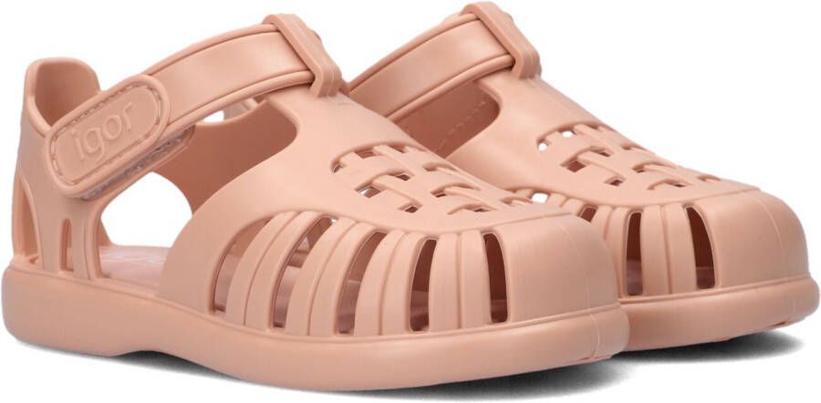 Igor Unisex Platte sandalen Tobby Solid Roze Rubber Platte zool