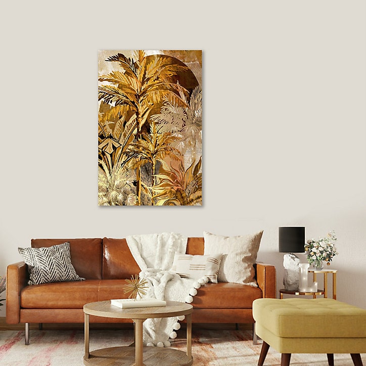Toile imprimée + Foil doré Tropical 60 x 90 cm Dada Art