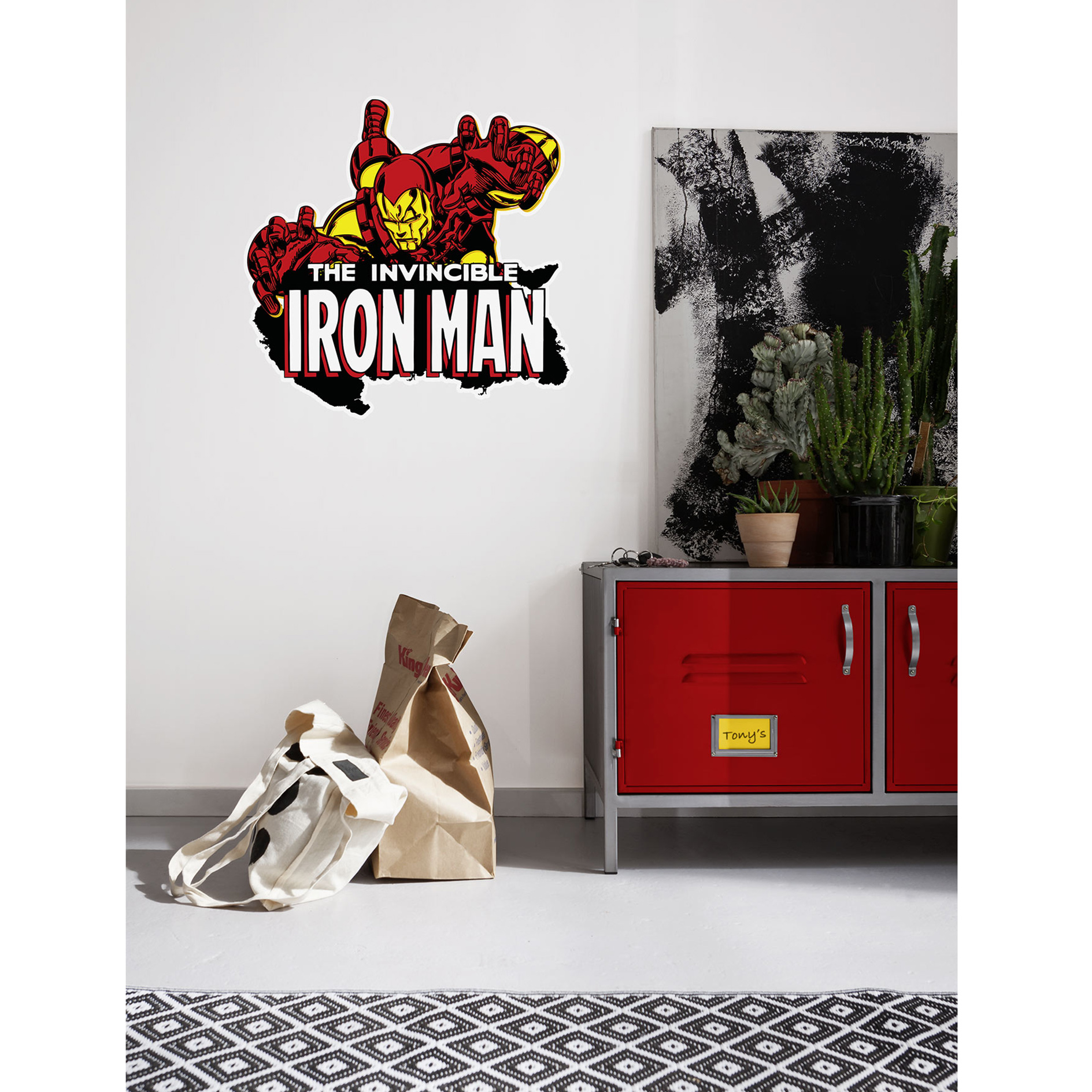 Wandtattoo IRON MAN COMIC CLASSIC - bunt - 50x70 cm