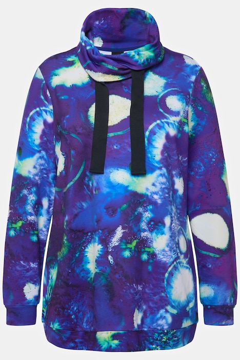 Fleece-Sweater, Stehkragen, Langarm, recycelt