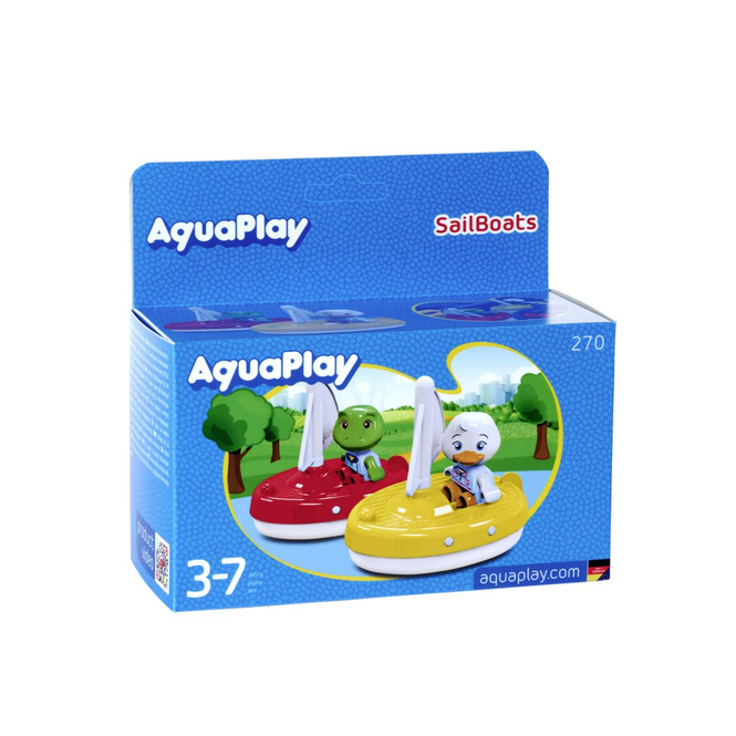 AquaPlay - 2 Segelboote - mit 2 Tierfiguren