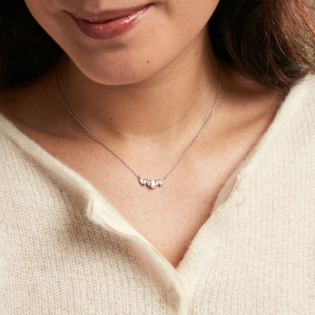 Collier Winter Sweetness Argent Blanc Oxyde De Zirconium