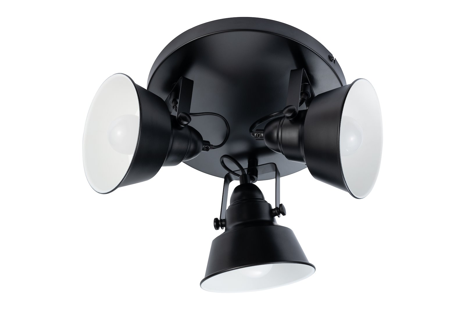 Boston taklampe Rondell-3 sort matt 3xE14 max 5W LED