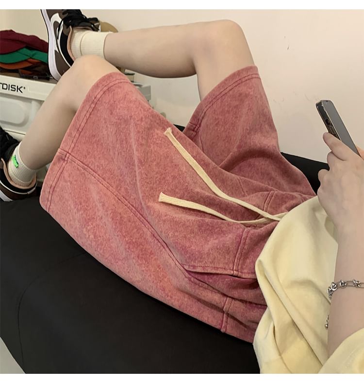 emeisa - Gewassen wijde shorts met trekkoord in de taille
