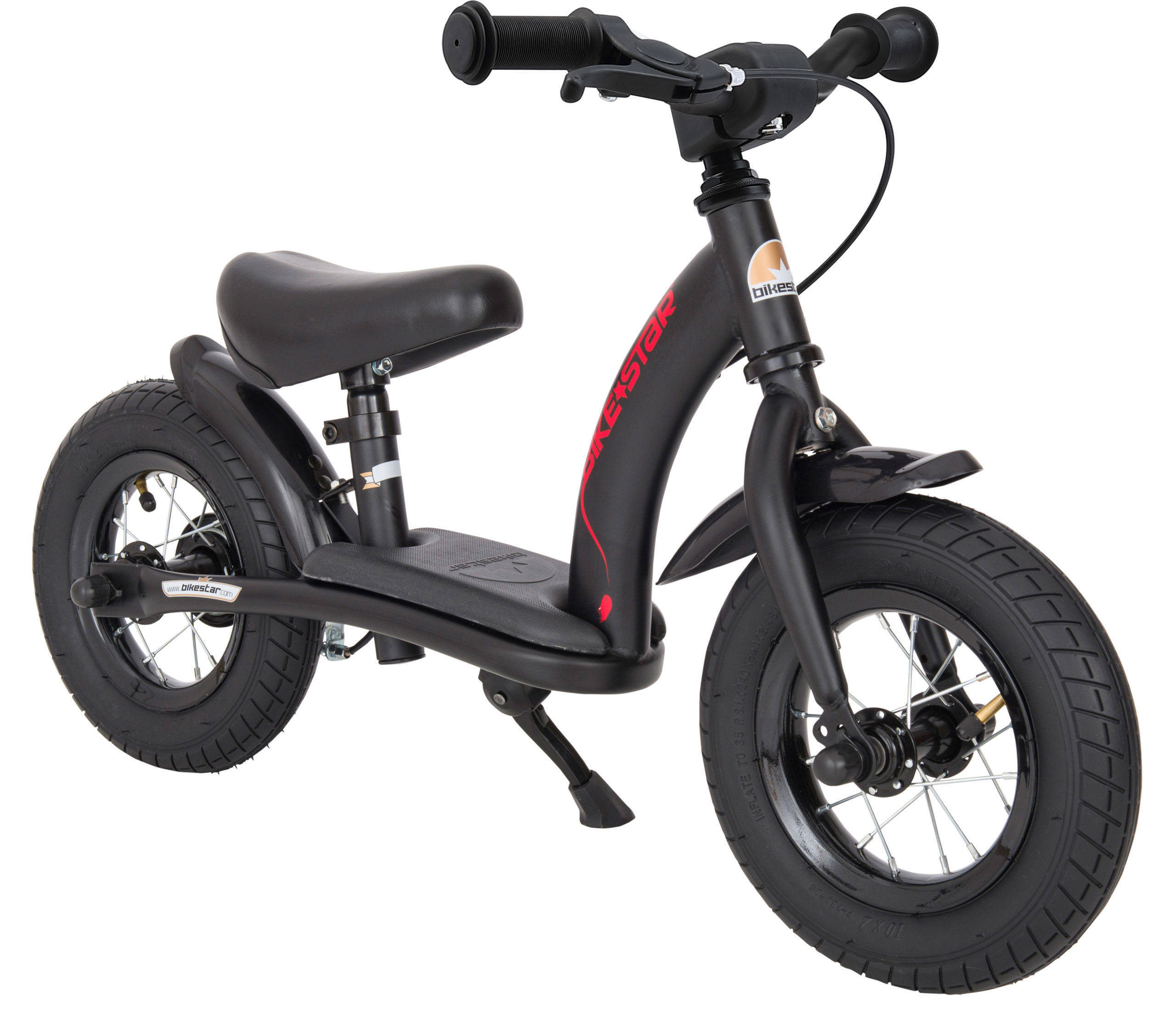 BikeStar Classic, 10 inch loopfiets, mat zwart