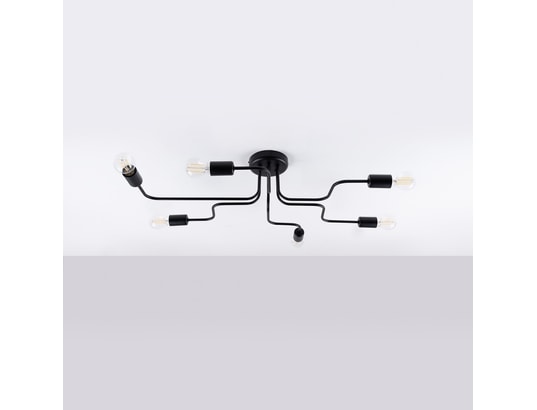 SOLLUX LIGHTING - Lustre vector 6 noir