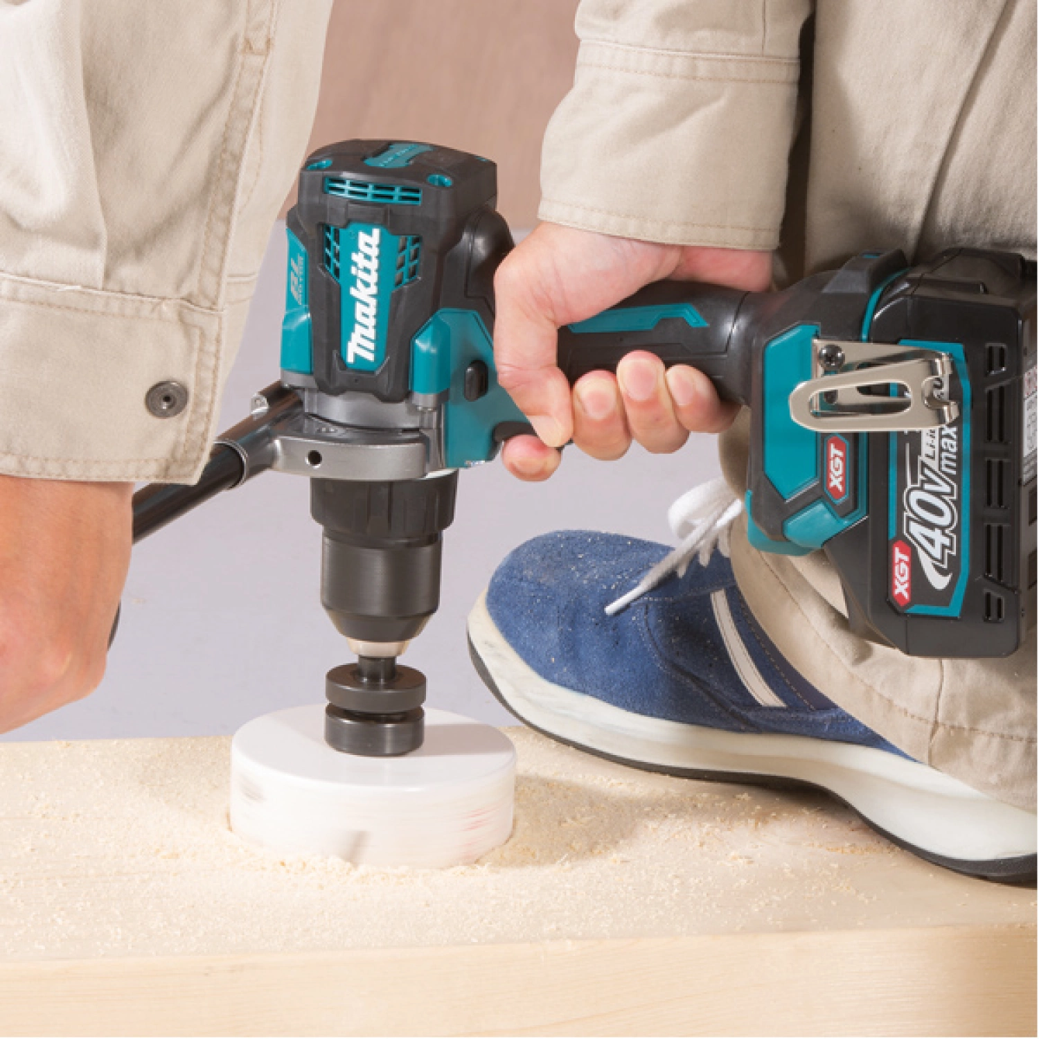 Makita DF001GD201 XGT 40V Max Li-Ion accu schroef-/boormachine set (2x 2,5Ah) in Mbox - 115Nm - koolborstelloos