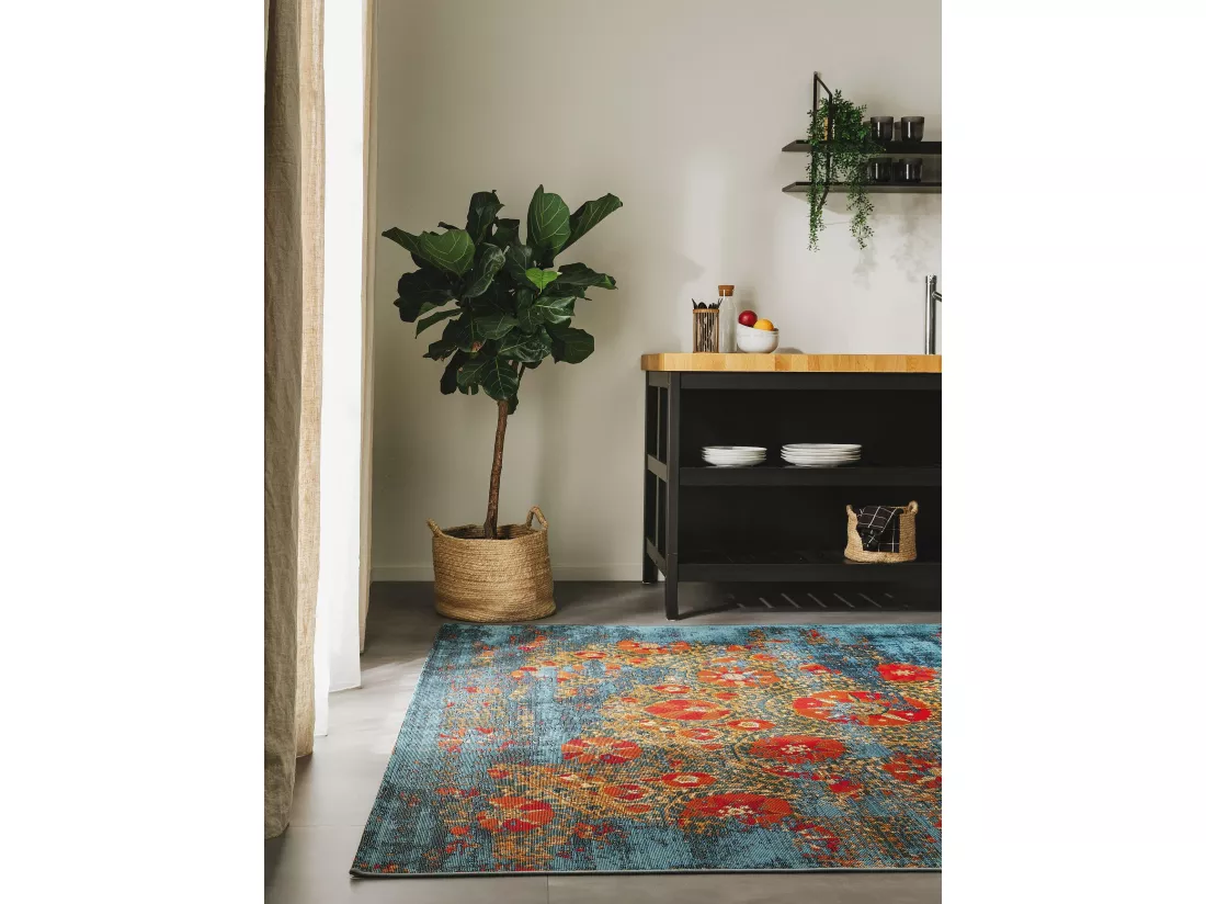 Tapis d'extérieur & intérieur Artis Multicouleur/Bleu 160x235 cm
