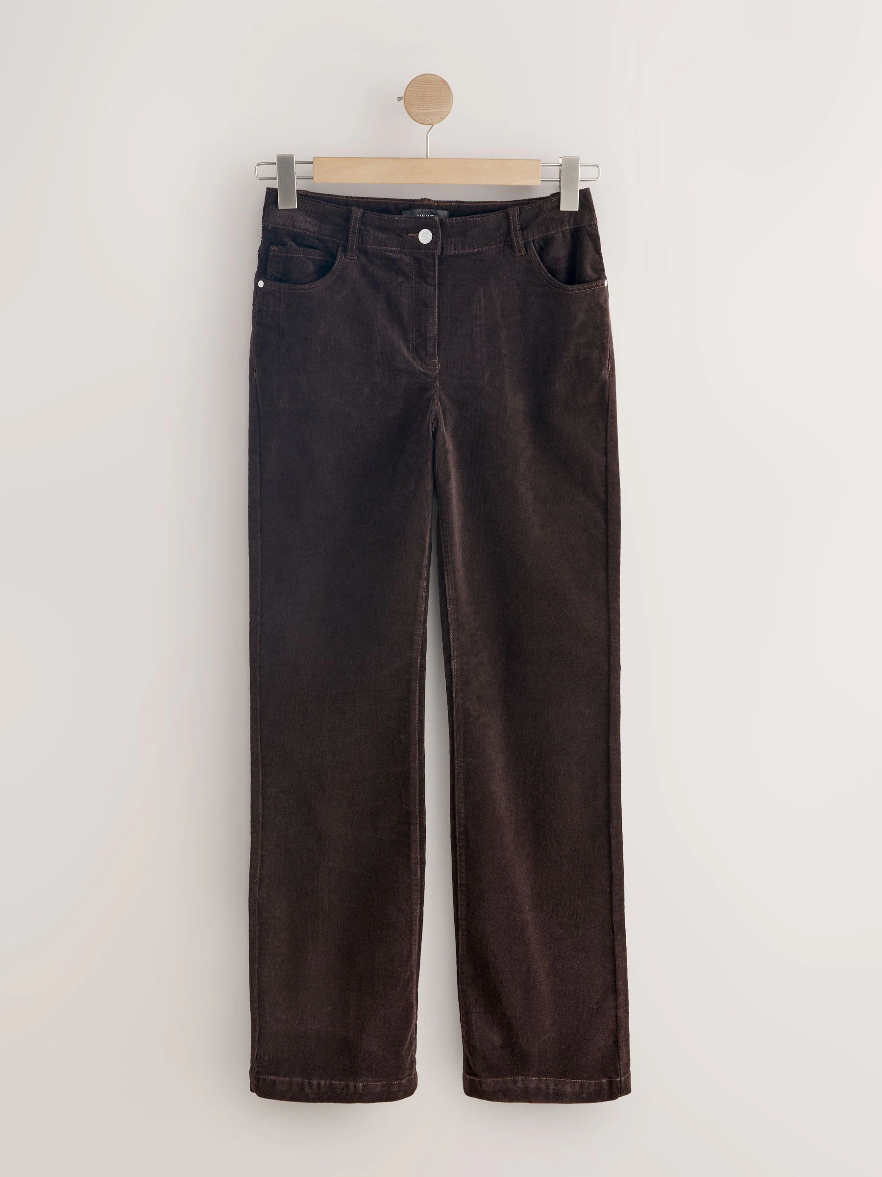 Chocoladebruin - Corduroy boot cut broek