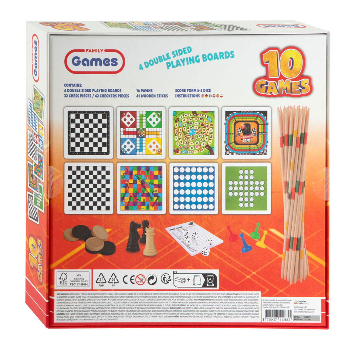 Klassieke Bordspellen Box 10in1