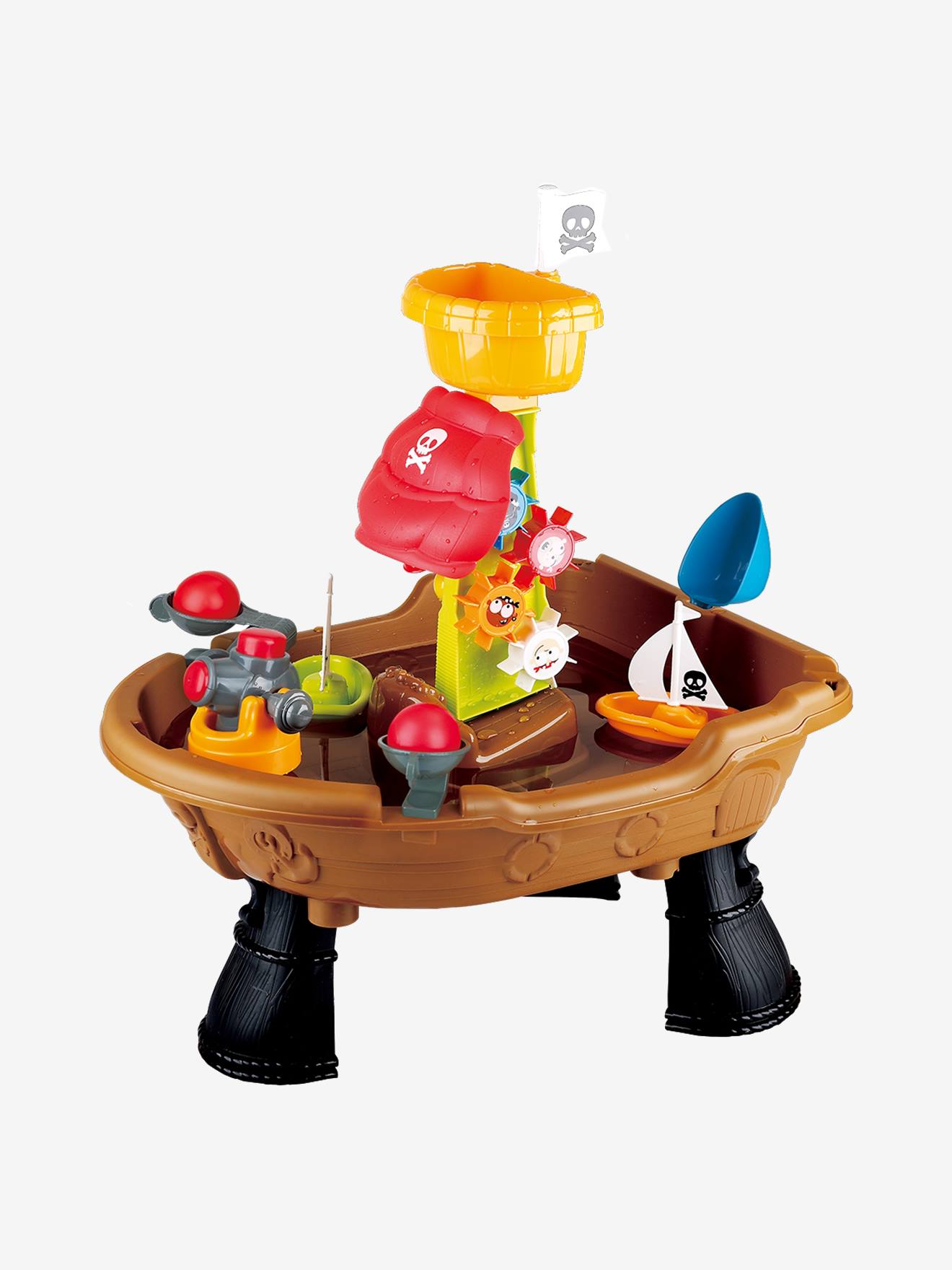 Mesa de água do navio pirata marrom