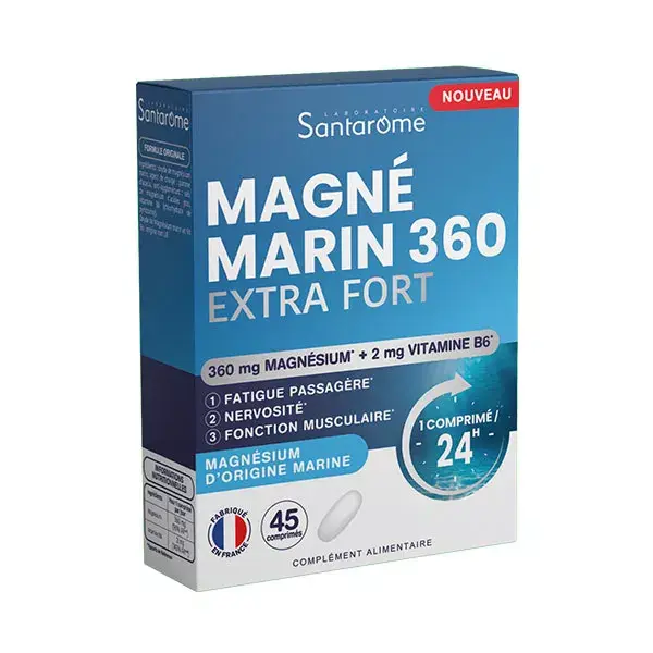 Santarome - Magnésio Marinho 360 mg Extra Forte - Estresse, Fadiga - 45 comprimidos