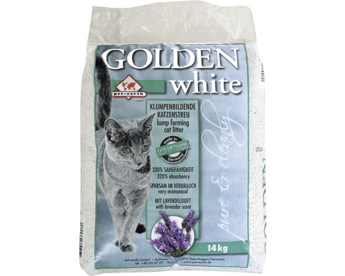 Golden White kattenbakvulling met lavendelgeur, 14 kg