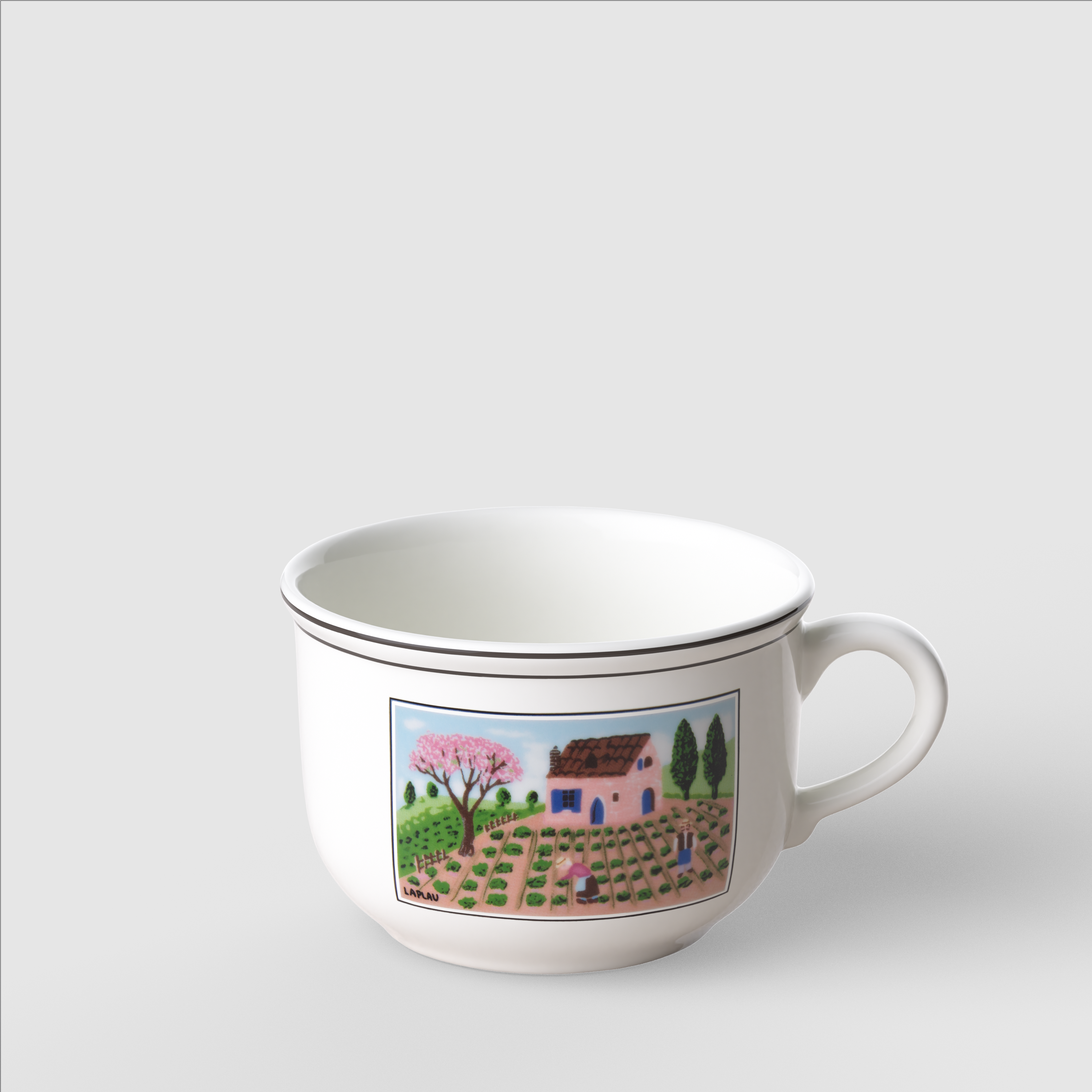 Design Naif Cappuccino cup Multi-colored, 11.2 oz, Premium Porcelain