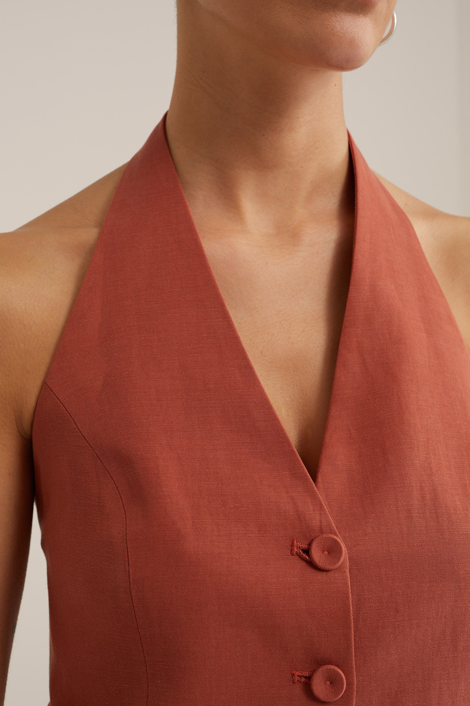 gilet WE Studio Roestbruin