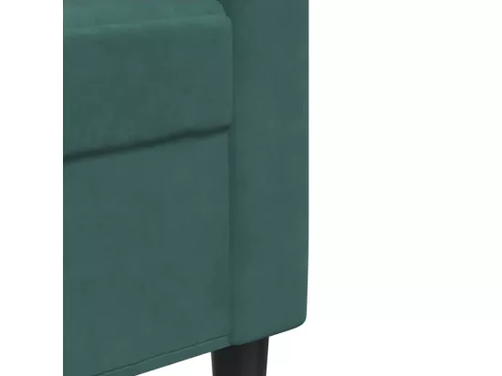 Canapé à 2 places Vert foncé 140 cm Velours