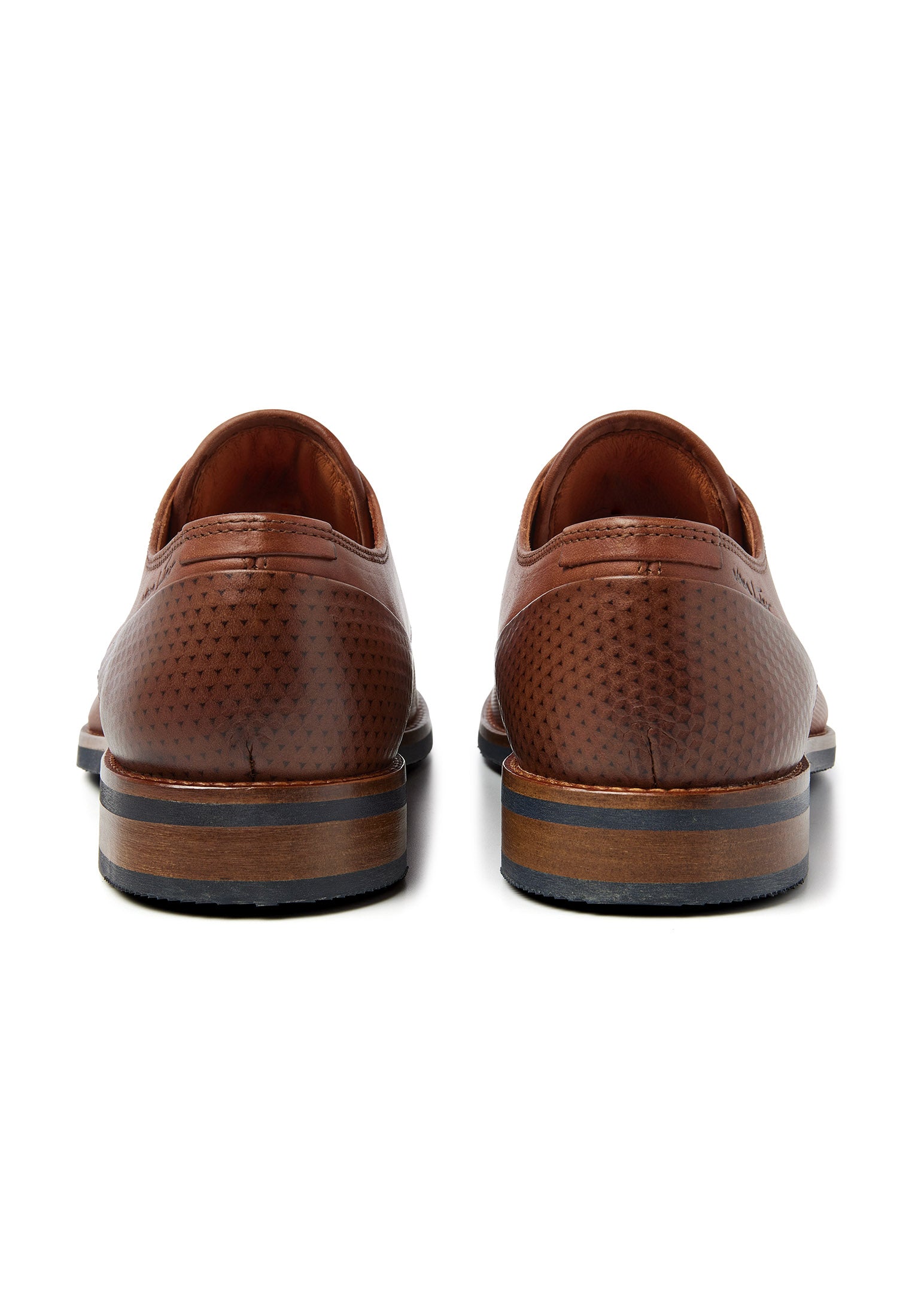 Licht cognac gladleren Sabinus veterschoen