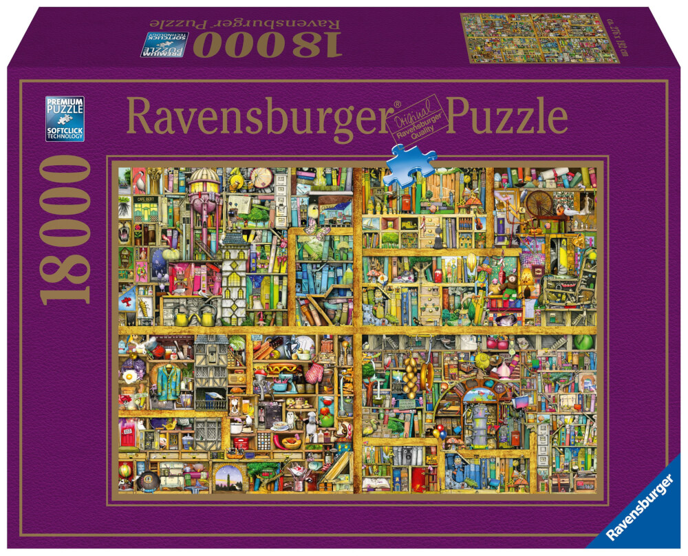 Ravensburger Puzzle 17825 - Magisches Bücherregal XXL - 18.000 Teile Puzzle für Erwachsene und Kinder ab 14 Jahren - XXL