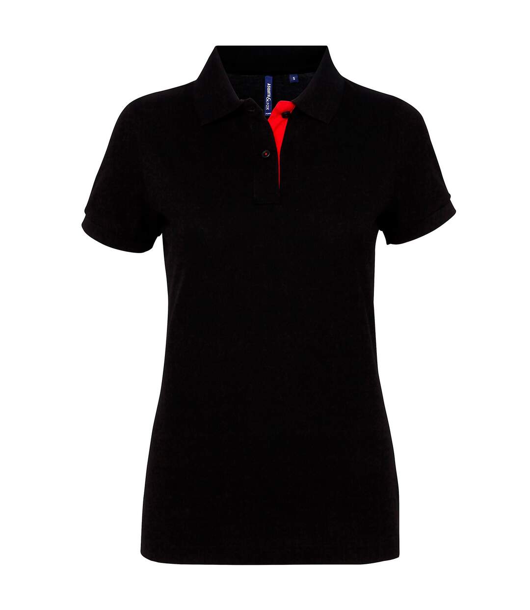 Asquith & Fox - Polo en contraste - Femme (Noir/Rouge) - UTRW5353
