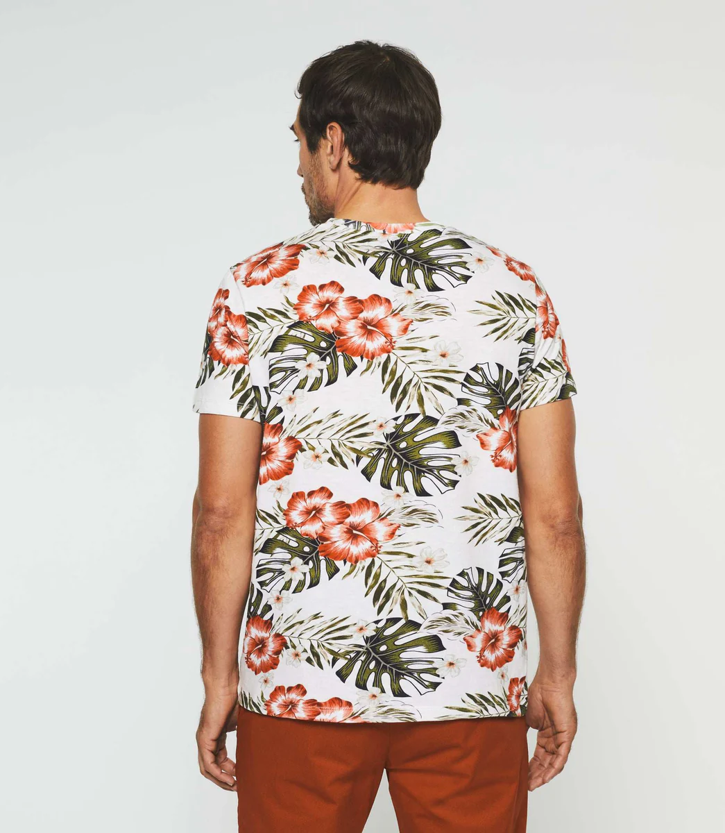 T-shirt à imprimé blanc 