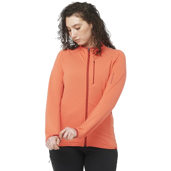 Veste polaire SALOMON ESSENTIAL LTWARM FZ W CORAL
