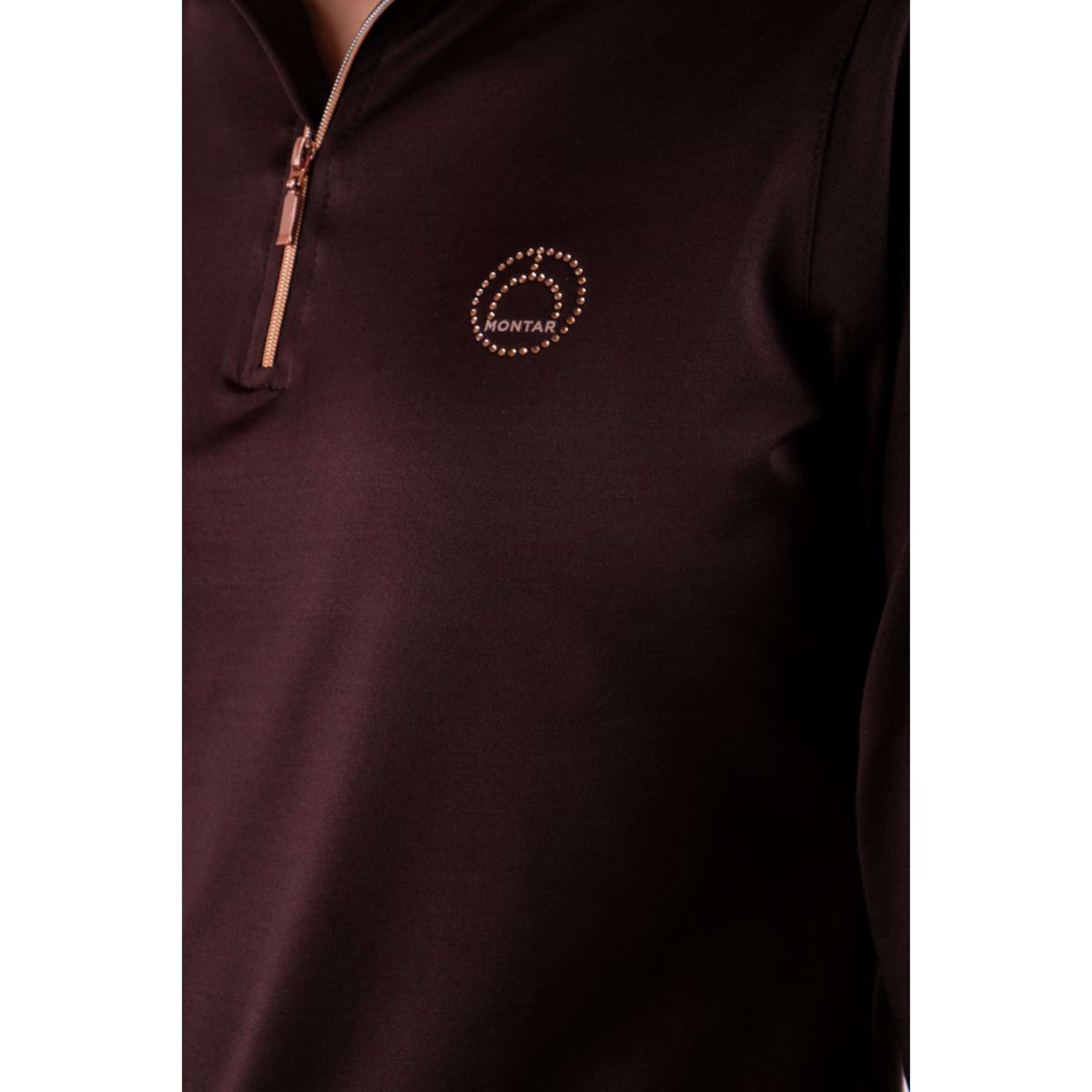 Montar Shirt Everly Rosegold Lange Mouwen Bruin