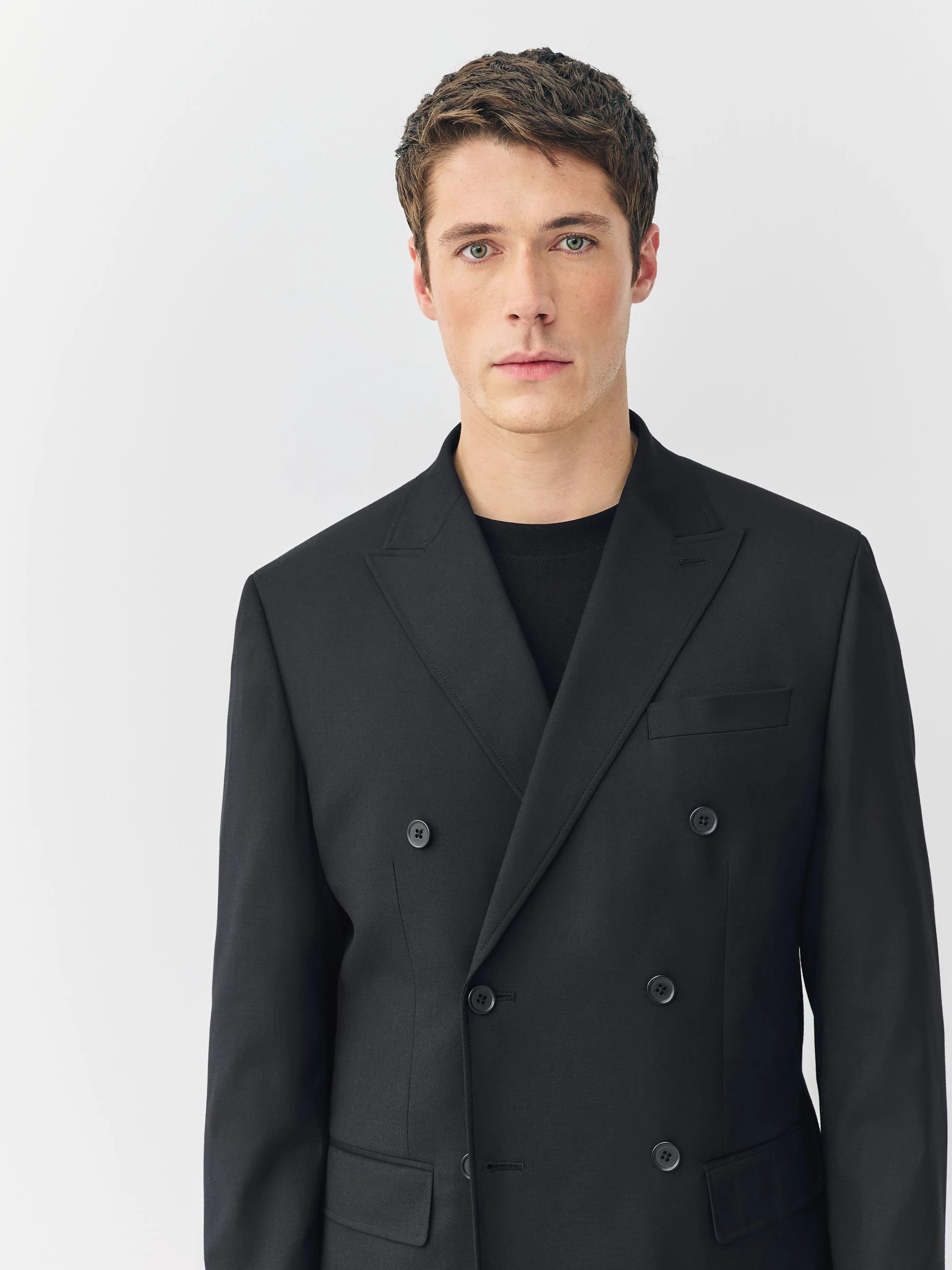 Zwart - Relaxed Fit Double breasted Pak Jack