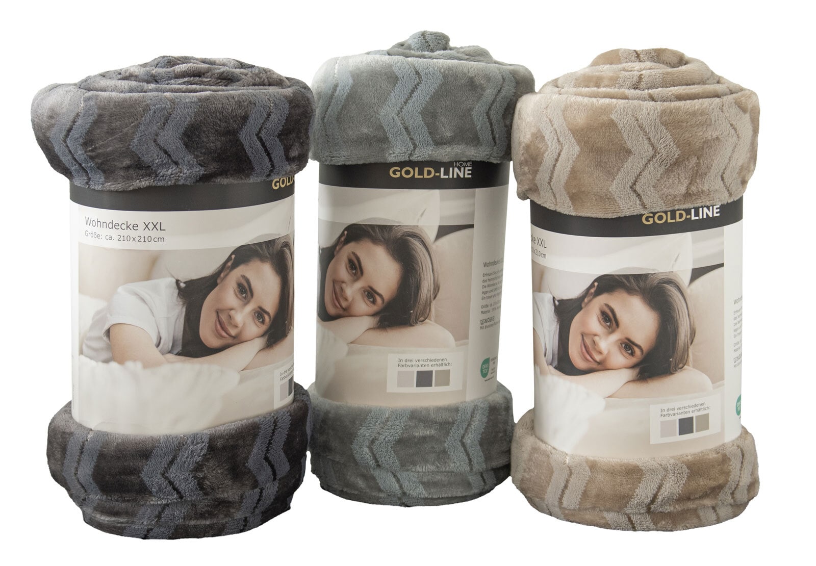 XXL-Wohndecke Shiny 210x210 cm Polyester