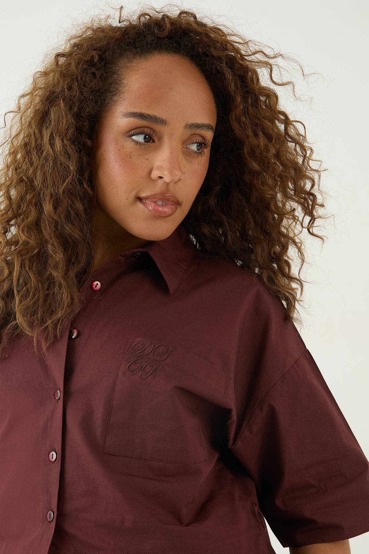Chemise Courte Popeline Coupe Boxy Dsgn Studio