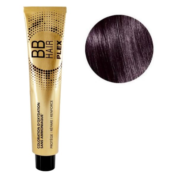 Coloration d'oxydation BBHair Plex sans ammoniaque n°4.22 Châtain Violine Intense Générik 100ml