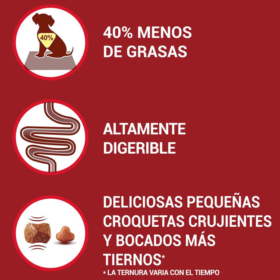 Ração esterilizada para cães Purina One Adult Mini Weight Control com peru e arroz.
