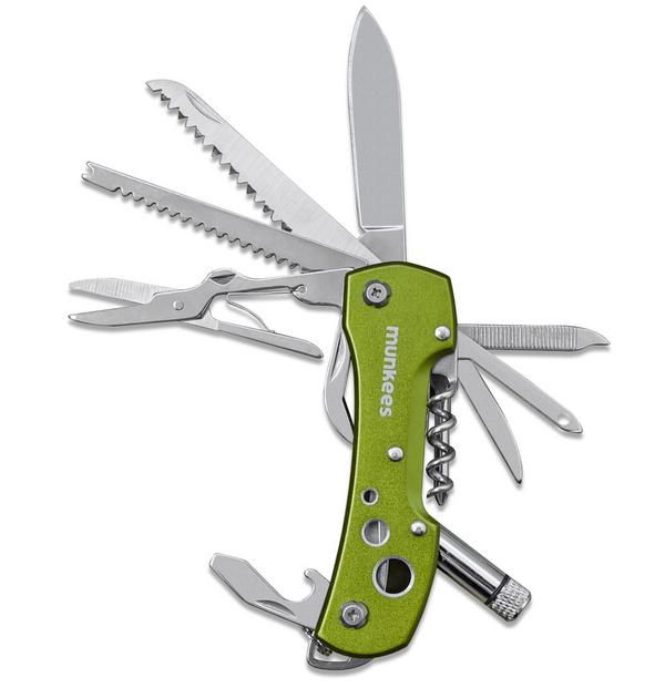 munkees® Edelstahl-Taschenmesser LED, ca.