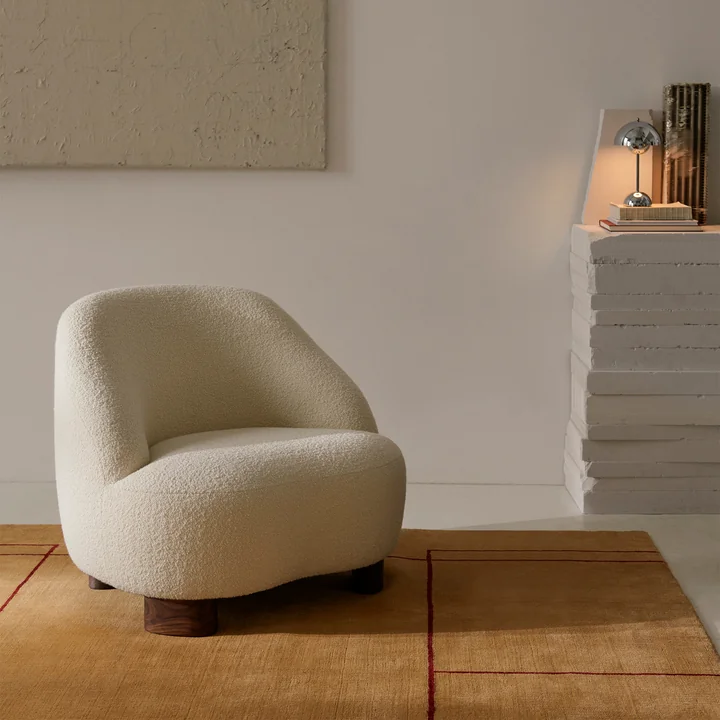 &Tradition - Margas LC1 Lounge Chair, Eiche geölt / elfenbein (Karakorum 001)