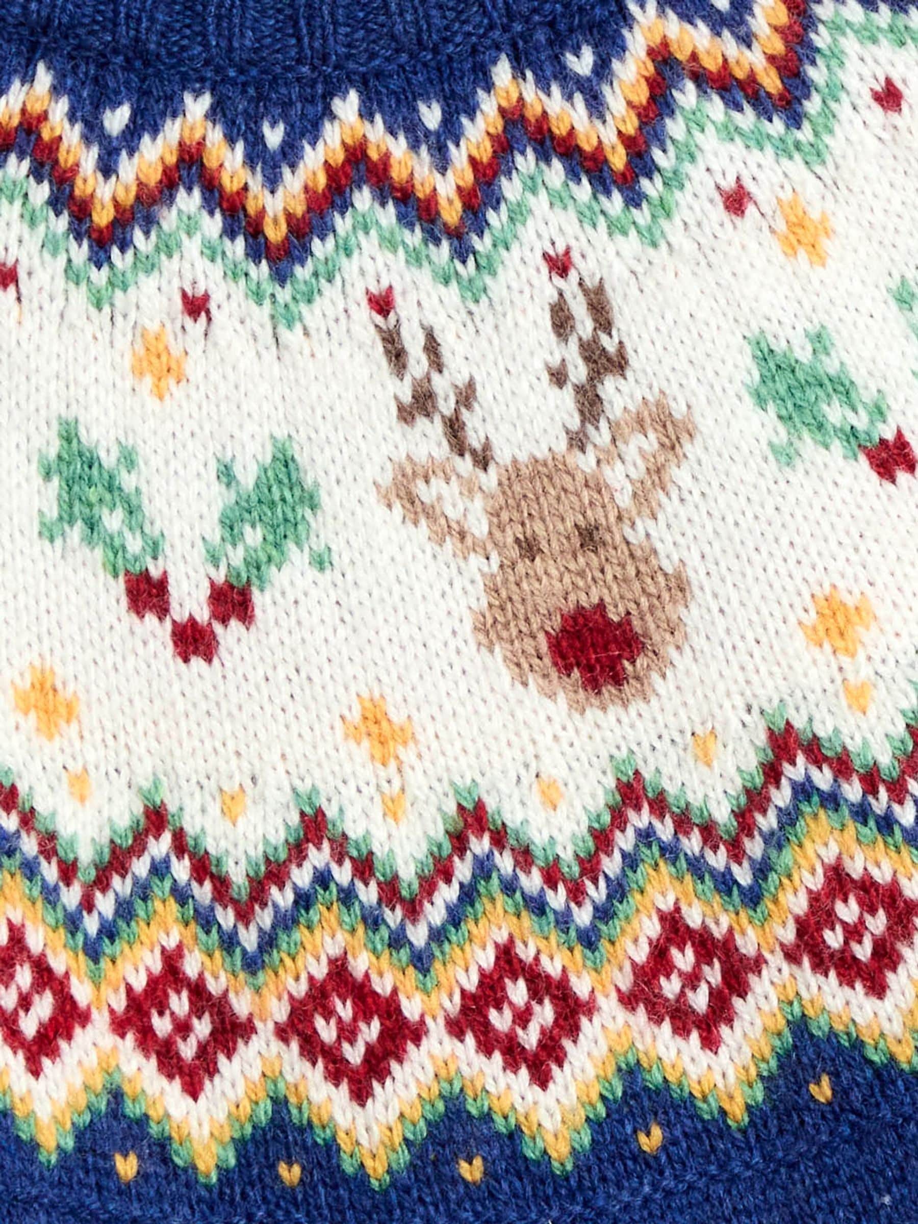 Jojo Maman Bébé kersttrui met fairislepatroon