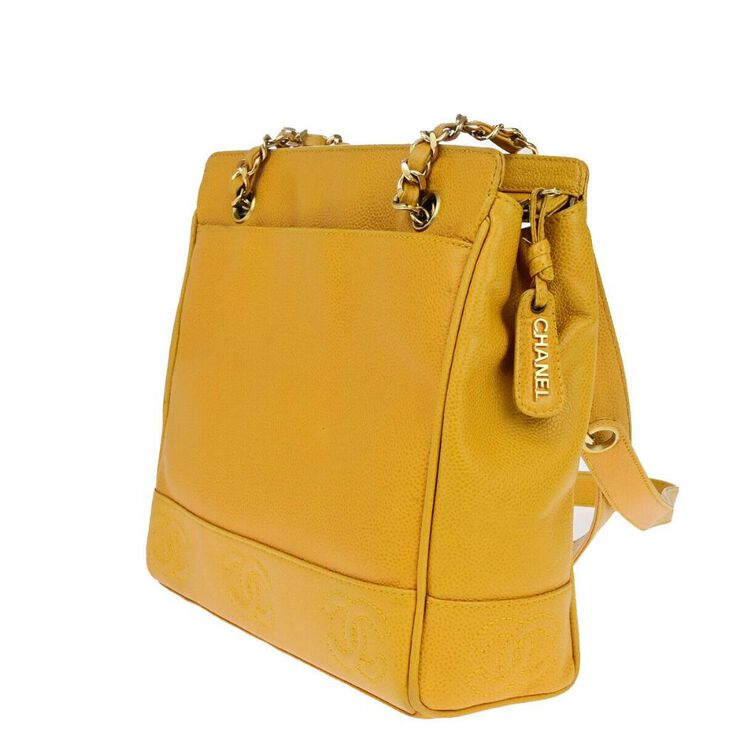 Chanel Vintage Chanel Shoulder Bag Yellow