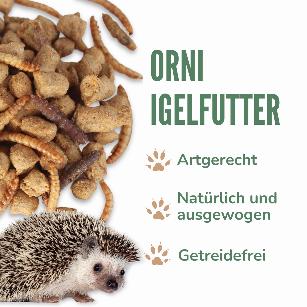 Orni Getreidefreies Igelfutter mit Insekten 1 kg