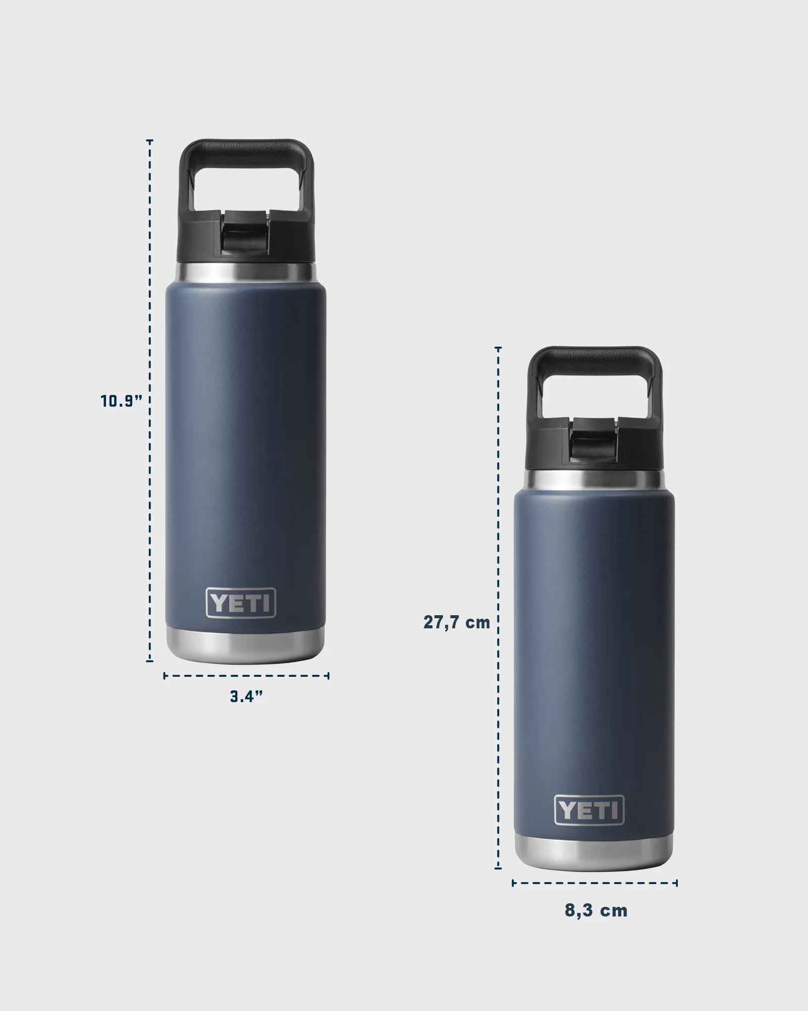 Garrafa YETI Rambler de 770 ml com canudo