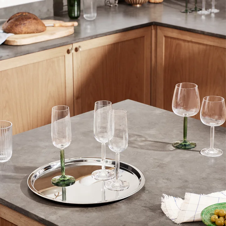 Kähler Design - Hammershøi Champagnerglas, 240 ml (2er-Set), klar