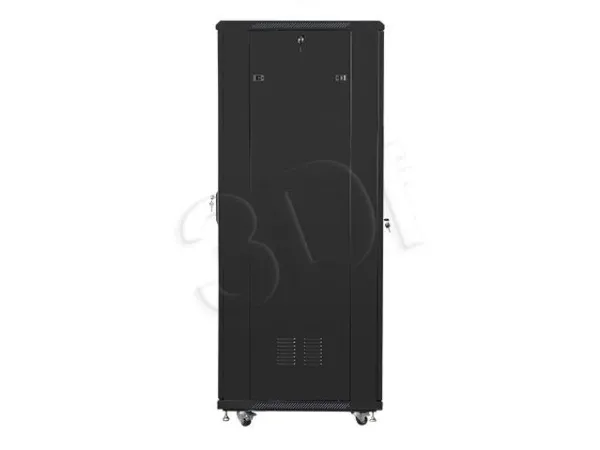 Lanberg FF01 series - Rack kabinet - med 4 køleblæsere - fritstående, gulvstående - sort, RAL 9004 - 37U - 19
