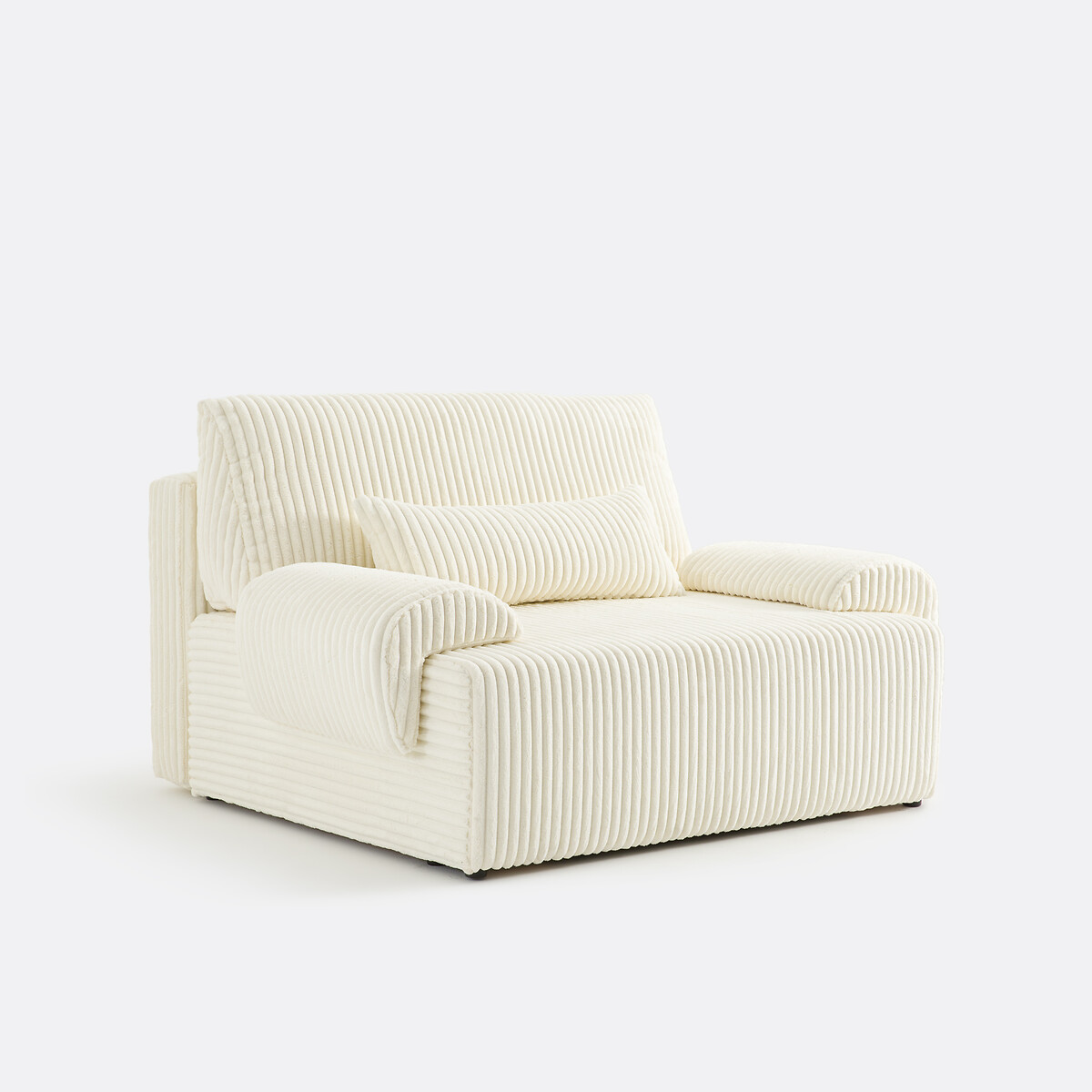 LA REDOUTE INTERIEURS<br>Sofá cama de 2 lugares.XL Maona veludo cotelê