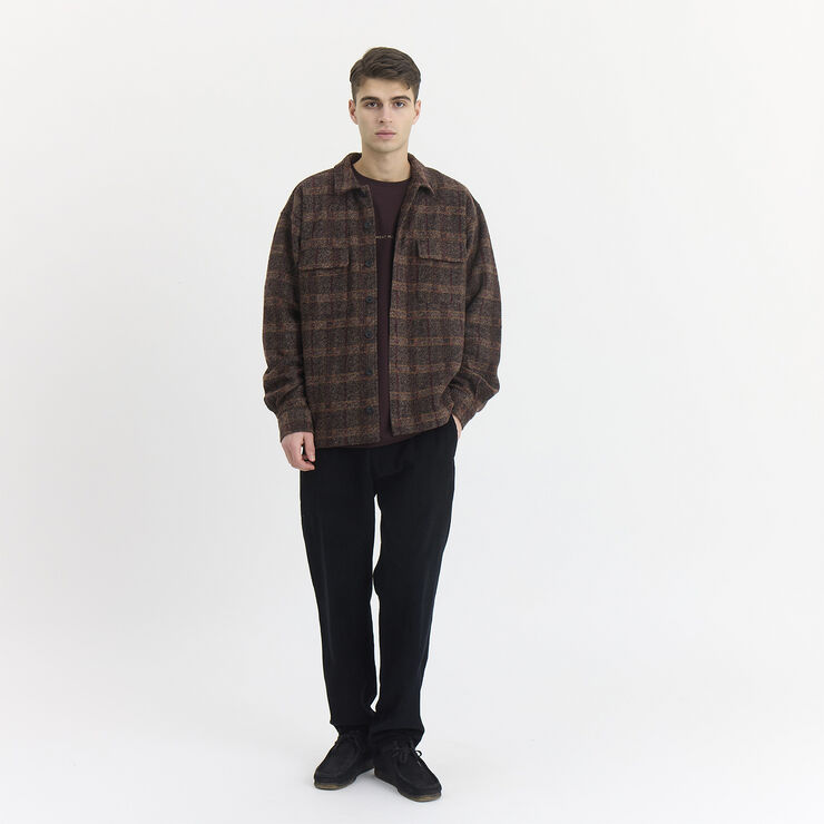 By Garment Makers Lennox Wool Overshirt Wood - Recycled Ebony brown